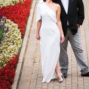 White long evening dress